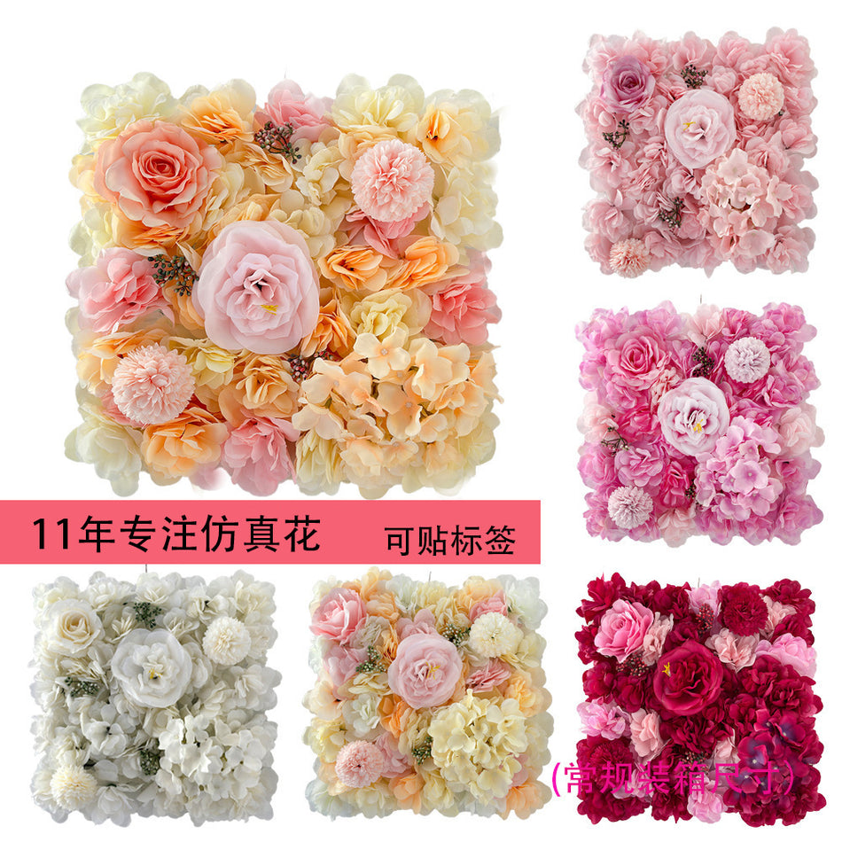 Simulation Flower Wall Rose Peony Fake Wedding Background