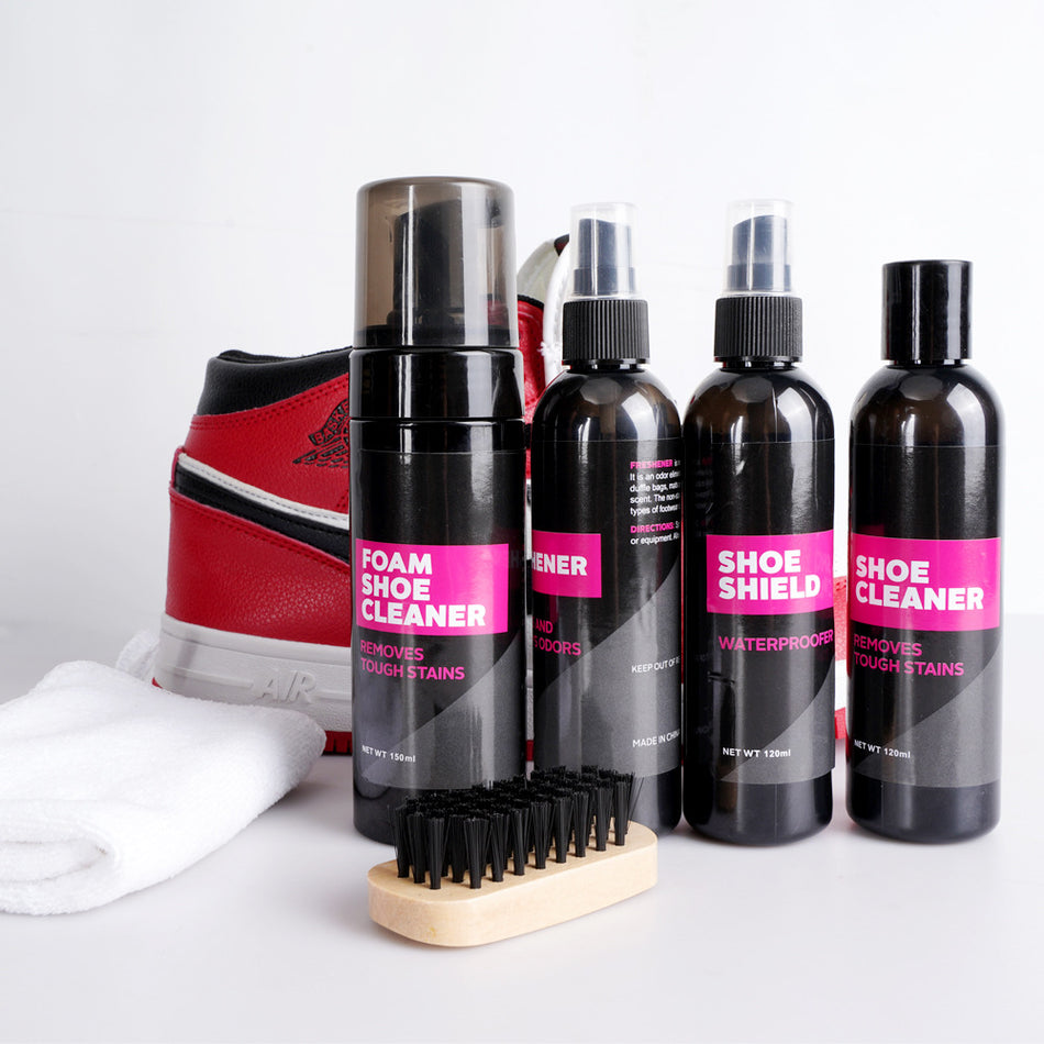 Compact Shoe Cleaning Set with Deodorizer and Brush