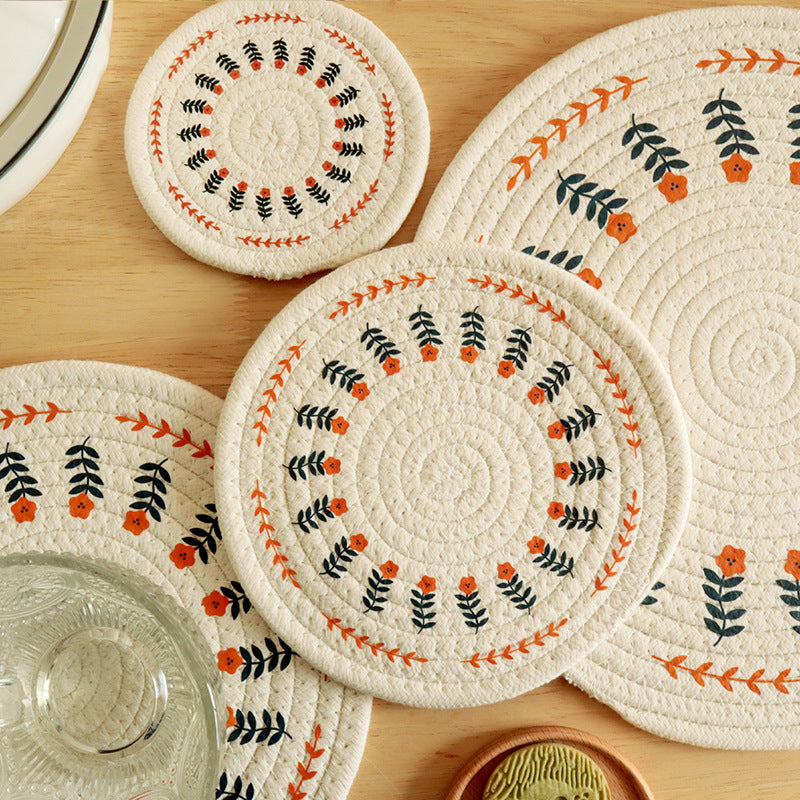 Scandinavian Cotton Linen Woven Mat