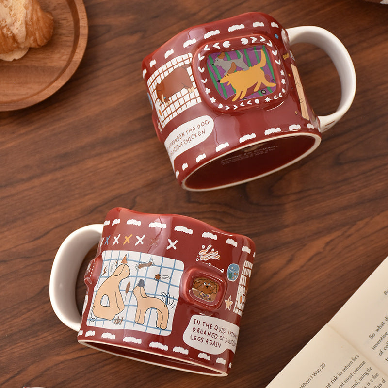 Cute Puppy Ceramic Mug for Girls & Gifts