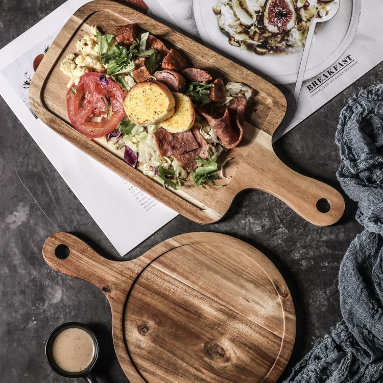 Steak & Pizza Wooden Plate - Western Tableware