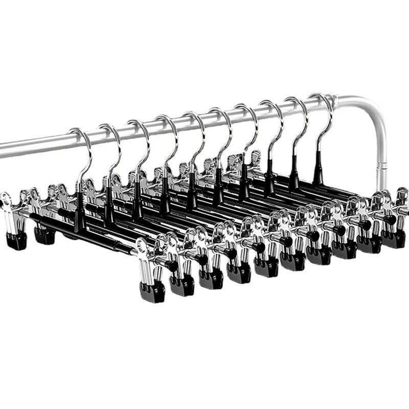 Bold Stainless Steel Pants Hanger with Clips (10 pc )