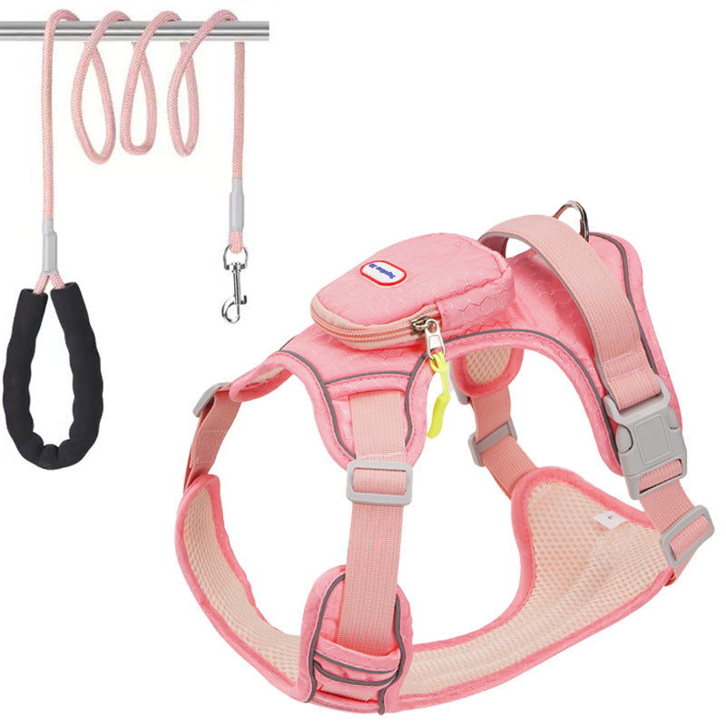 Anti-Break Reflective Dog Leash Chest Strap for Medium & Large Dogs