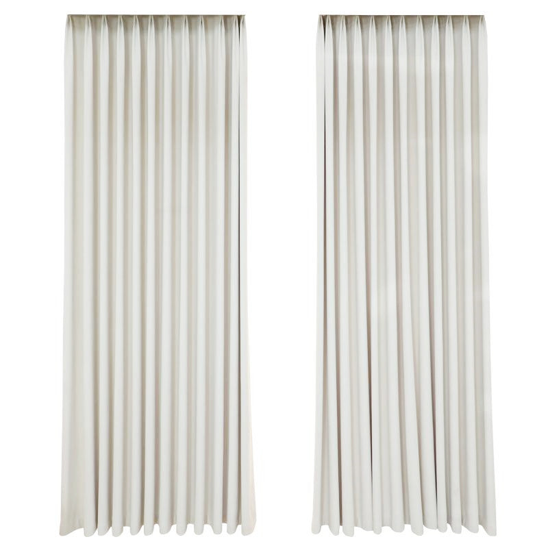 Double-Sided Cashmere Chenille Curtains – Cream Style, Thickened, Full Blackout