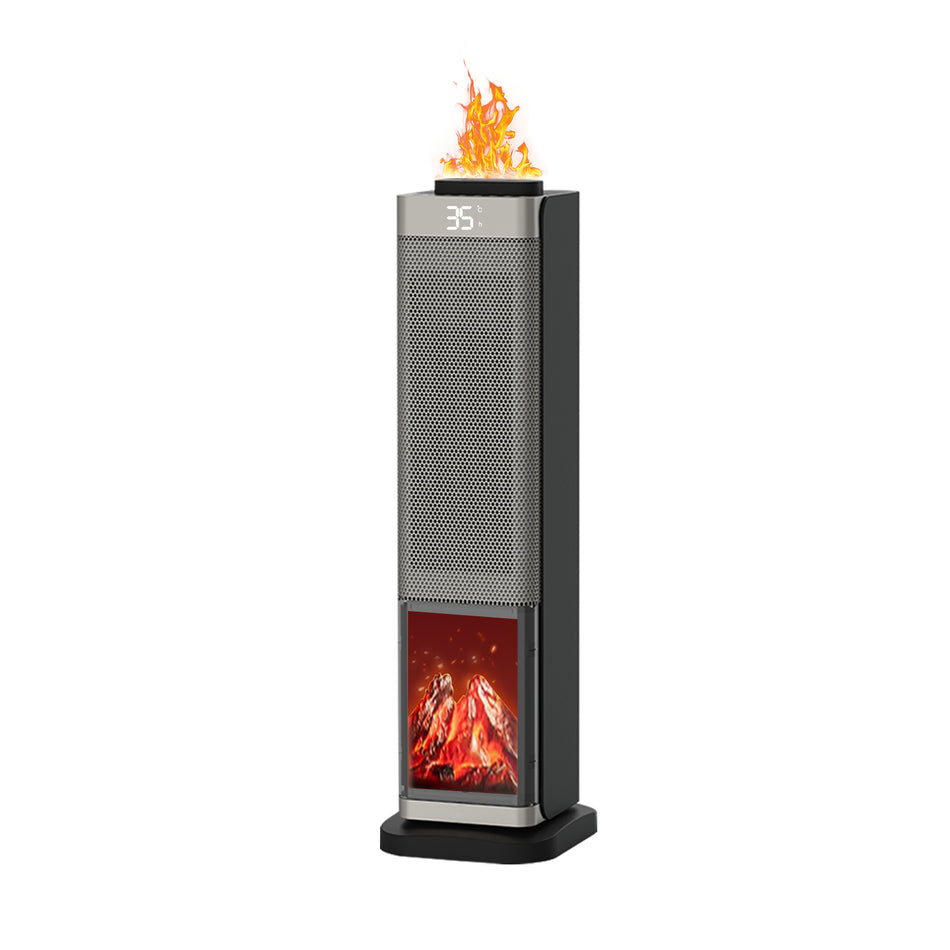 3D Artificial Flame Remote-Controlled PTC Heater