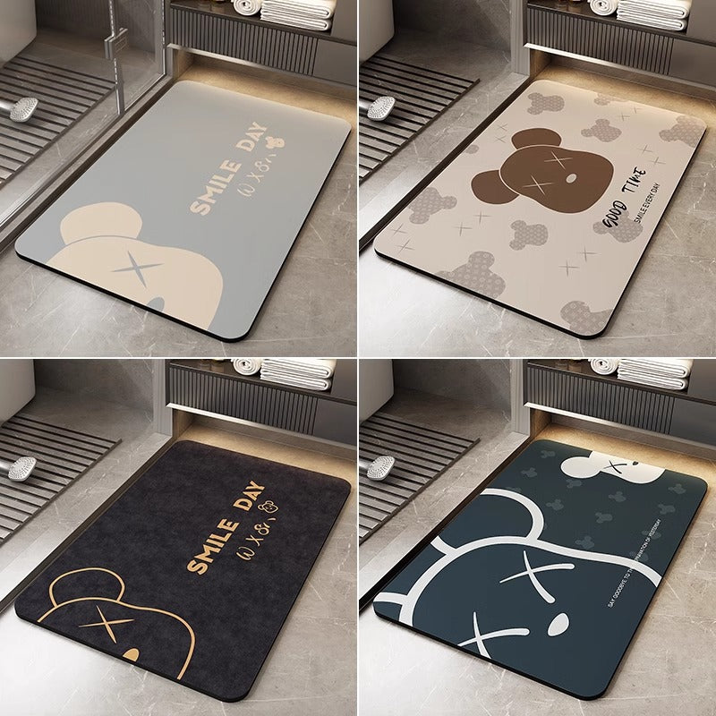 Quick-Dry Cartoon Diatom Mud Bathroom Mat