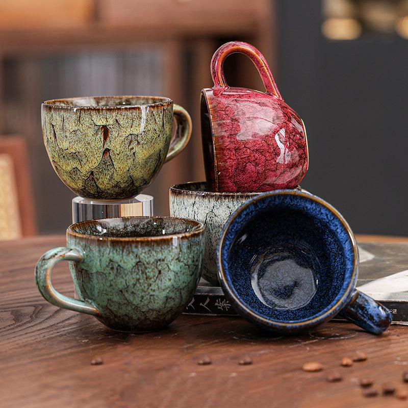 Retro Ceramic Coffee Cup for Latte & Tea