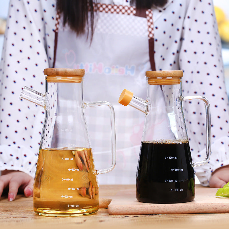 Borosilicate Glass Oil & Vinegar Bottle – Kitchen Storage