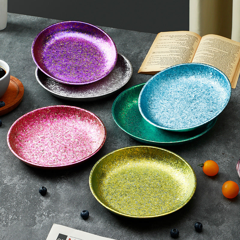 Pure Titanium Round Plate for Kids & Camping Household Use