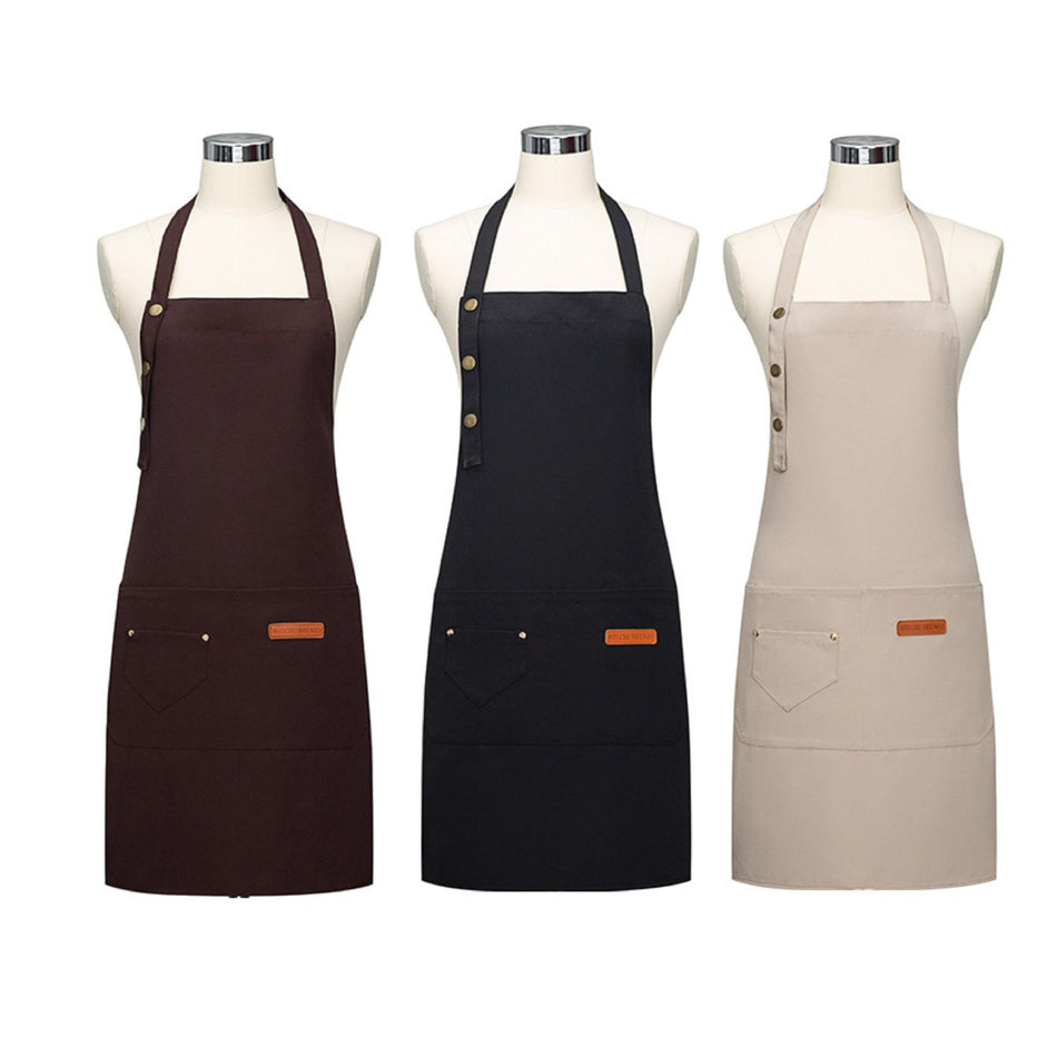 Waterproof Apron with Snap Buttons and Custom Logo