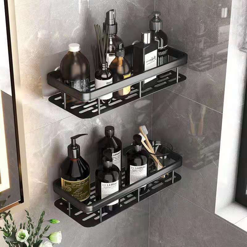 Aluminum Bathroom Suction Cup Storage Rack Punch-Free