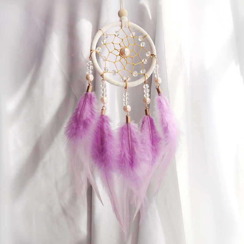 Creative Forest Car Pendant – Feather Wind Chime Gift