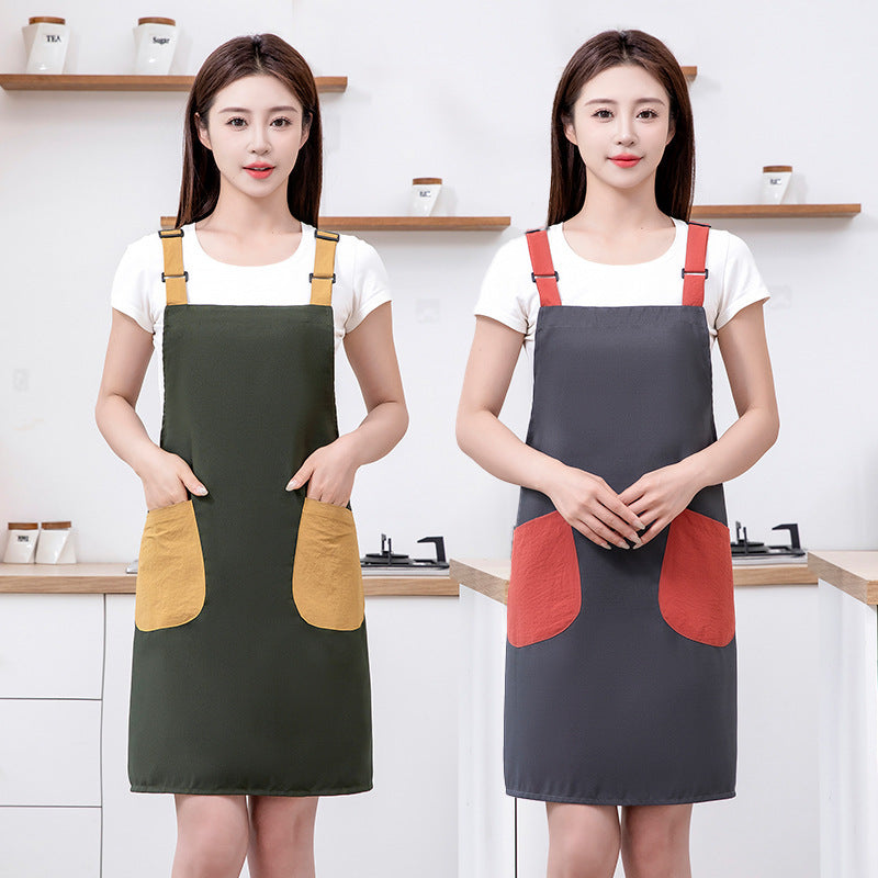 Adjustable Canvas Apron for Café & Kitchen Use