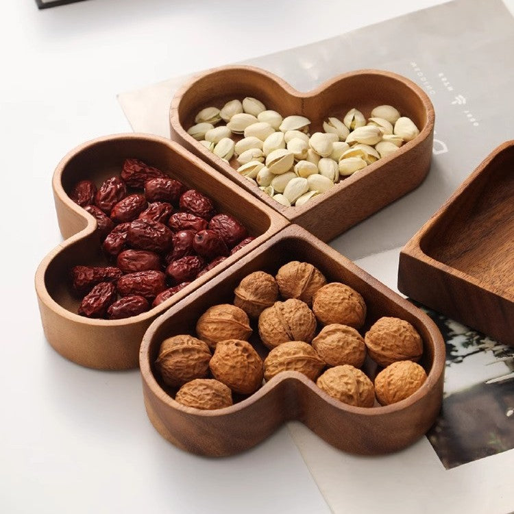 Solid Wood Stackable Candy & Nut Tray