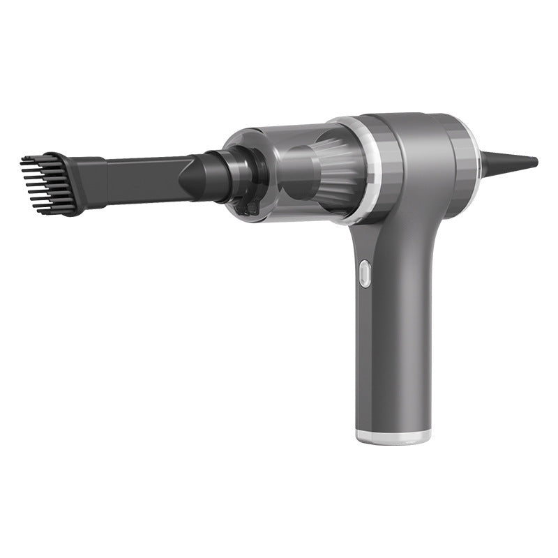 Factory Direct Rechargeable Car Vacuum Cleaner – Silver Gray Handheld Mini Vacuum, Multi-Purpose High Suction for Car & Home
