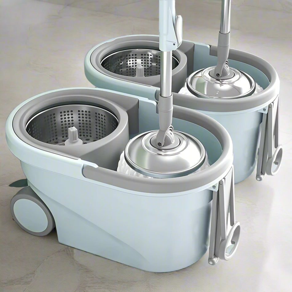 Spin Mop with 360° Dry & Wet Absorbent Head