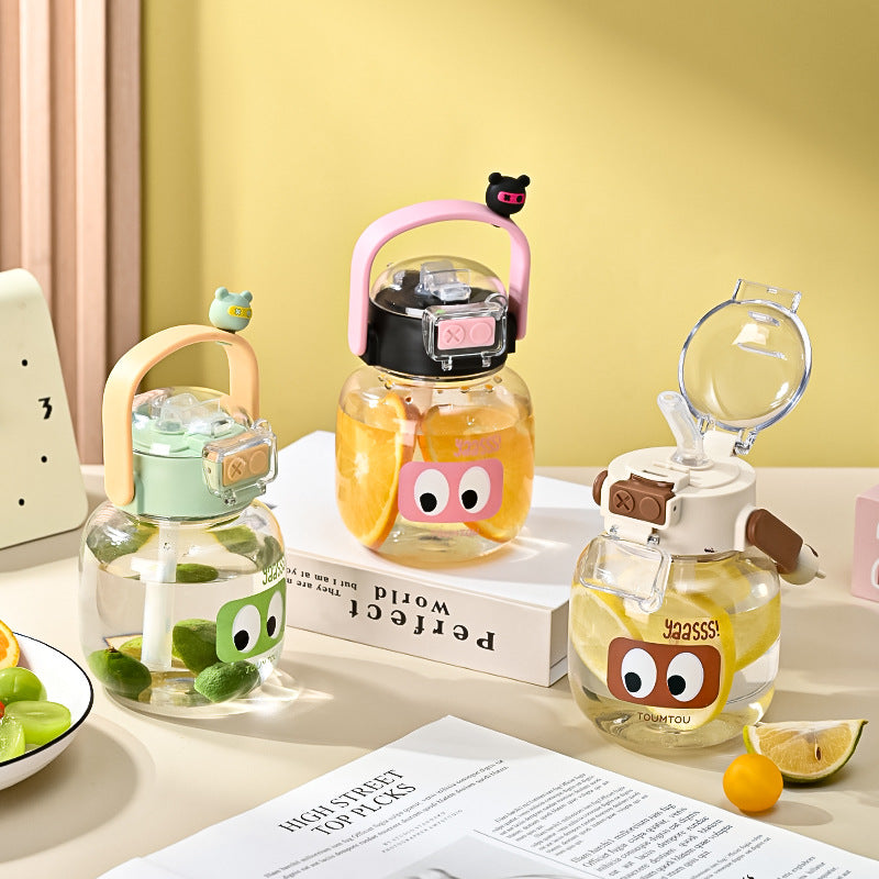 Cute Cartoon Water Cup – Large Capacity for Kids & Students