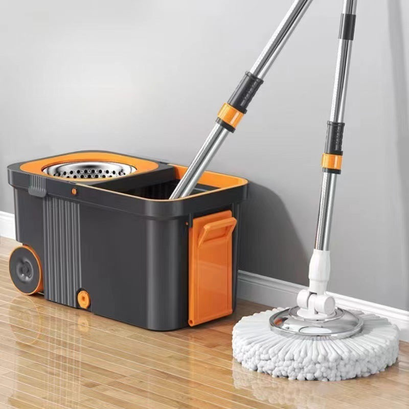 Thick-Up Rotary Mop with Hand-Free Bucket
