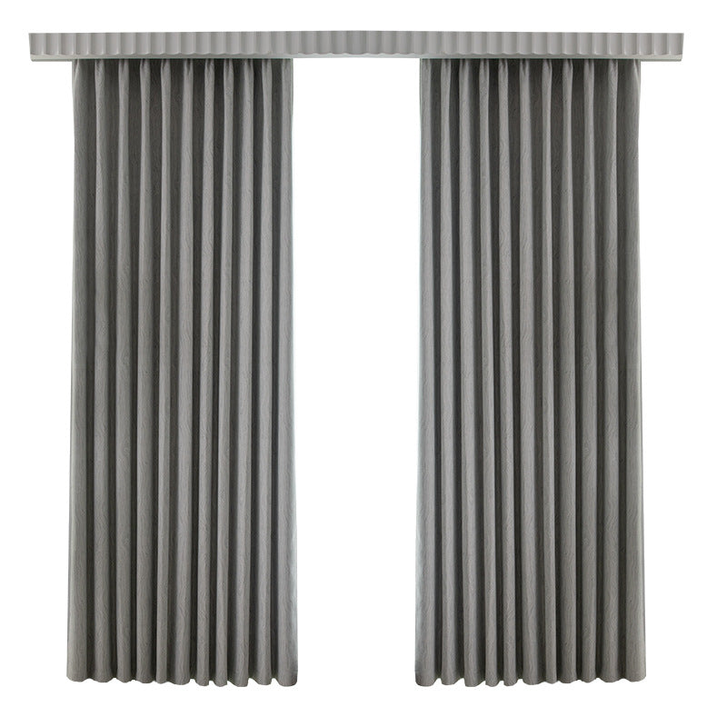 Corrugated Chenille Cream Curtains – Luxury Blackout with Antibacterial Feature