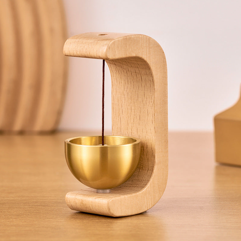 Dopamine Beech & Brass Door Bell Car Pendant