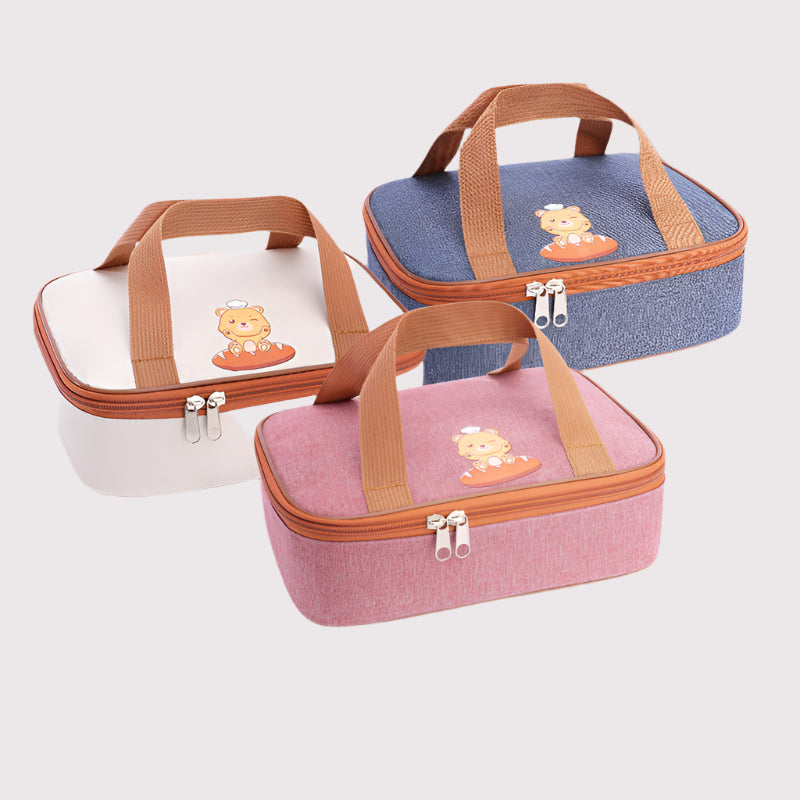 Cute Oxford Insulated Lunch Bag – Portable & Spacious for Students