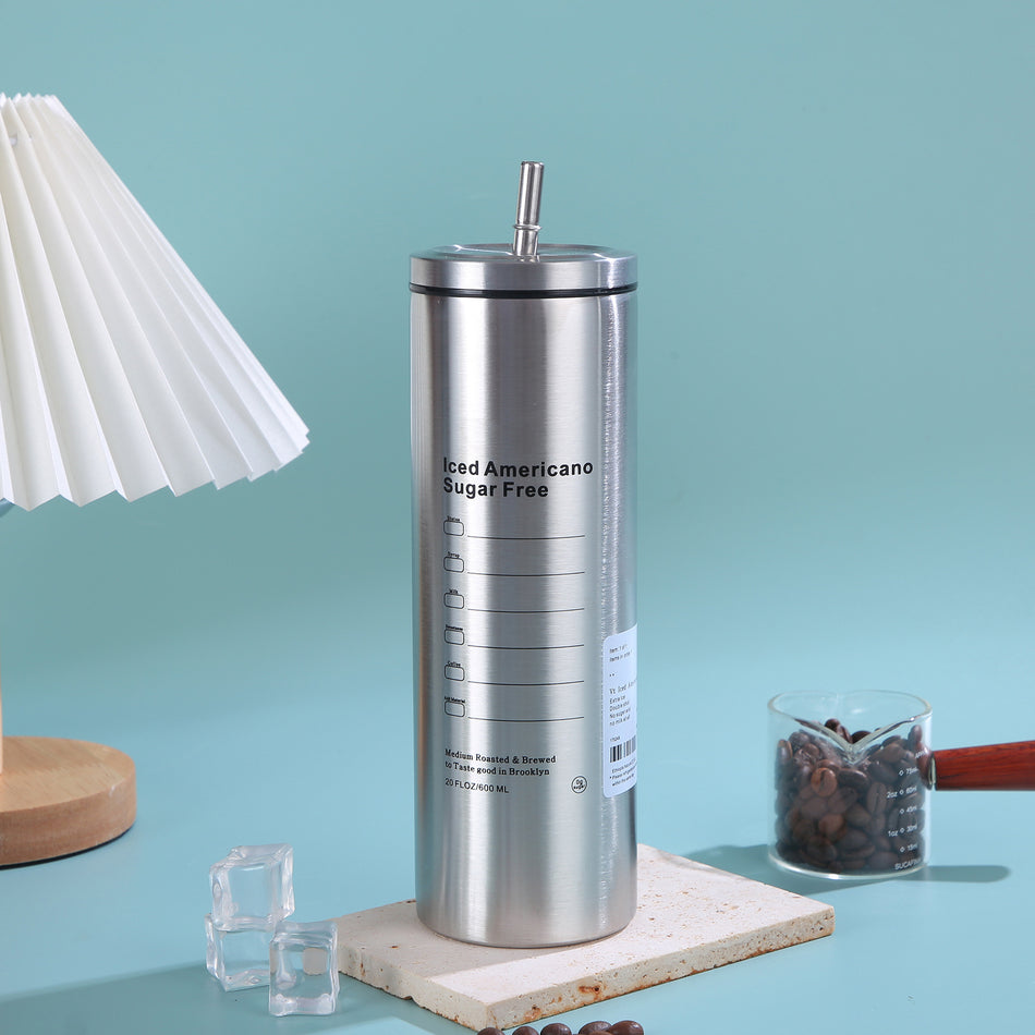 304 Steel Thermos Cup – Iced Coffee Vacuum Mug 500ml