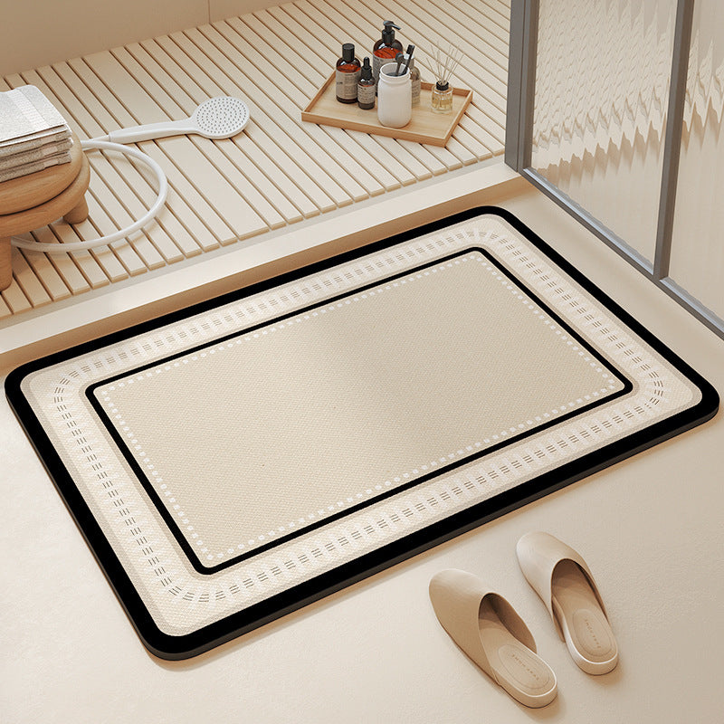 Diatom Mud Bathroom Floor Mat – Quick-Drying Non-Slip Toilet Door Mat, Absorbent Foot Carpet