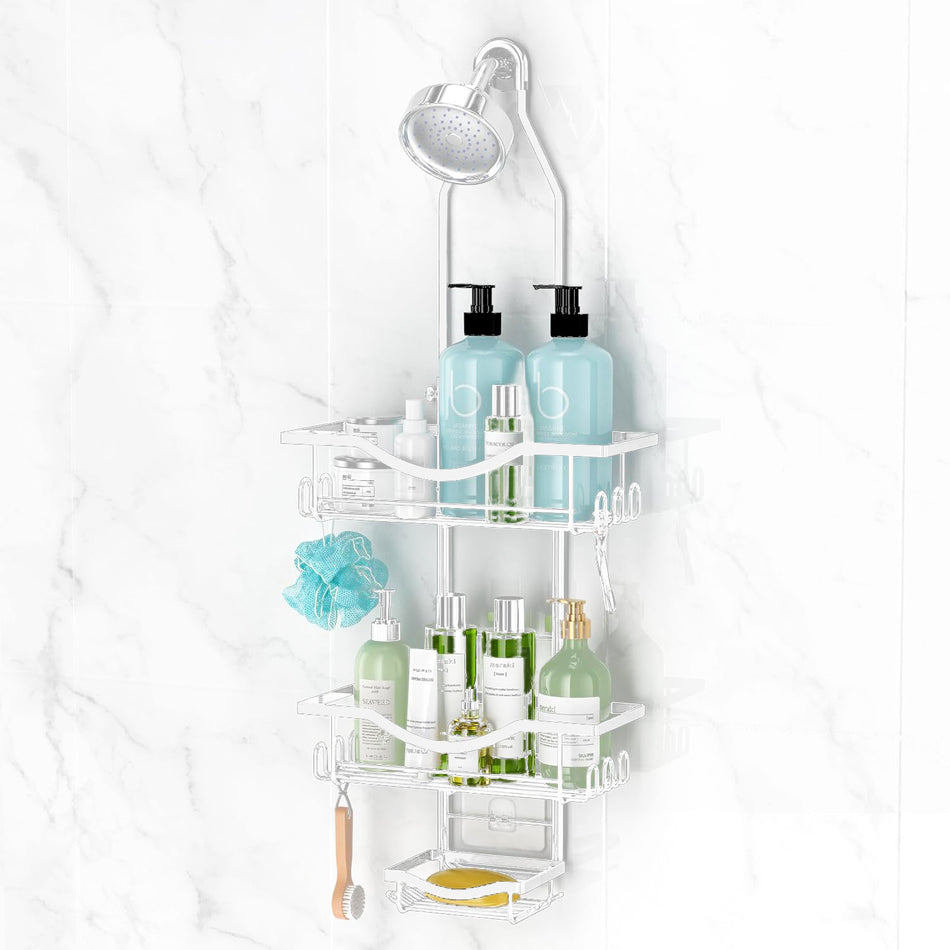 Adjustable Anti-Rust Shower Rack with Hook