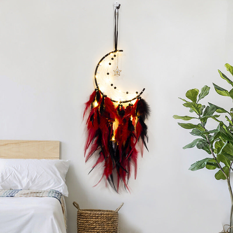 Red & Black Moon Dream Catcher – Tourist Gift Décor