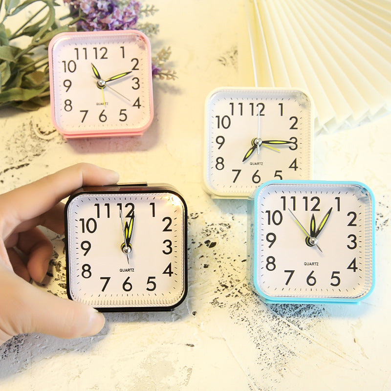 Square Digital Alarm Clock Creative Night Light Student