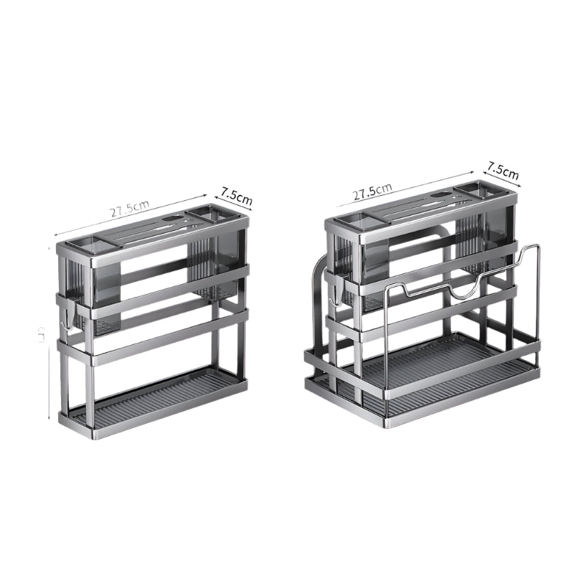 Wall-Mounted Kitchen Knife and Utensil Storage Rack