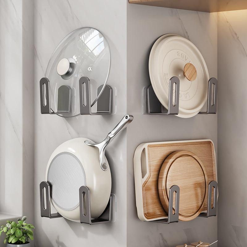 Wall-Mounted Punch-Free Pot Lid & Kitchen Storage Rack