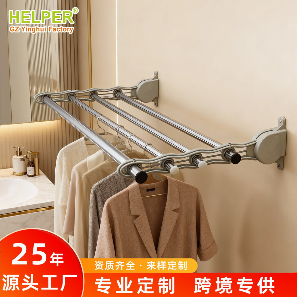 Clearance Home Folding Balcony Clothes Hanger Drying Rack