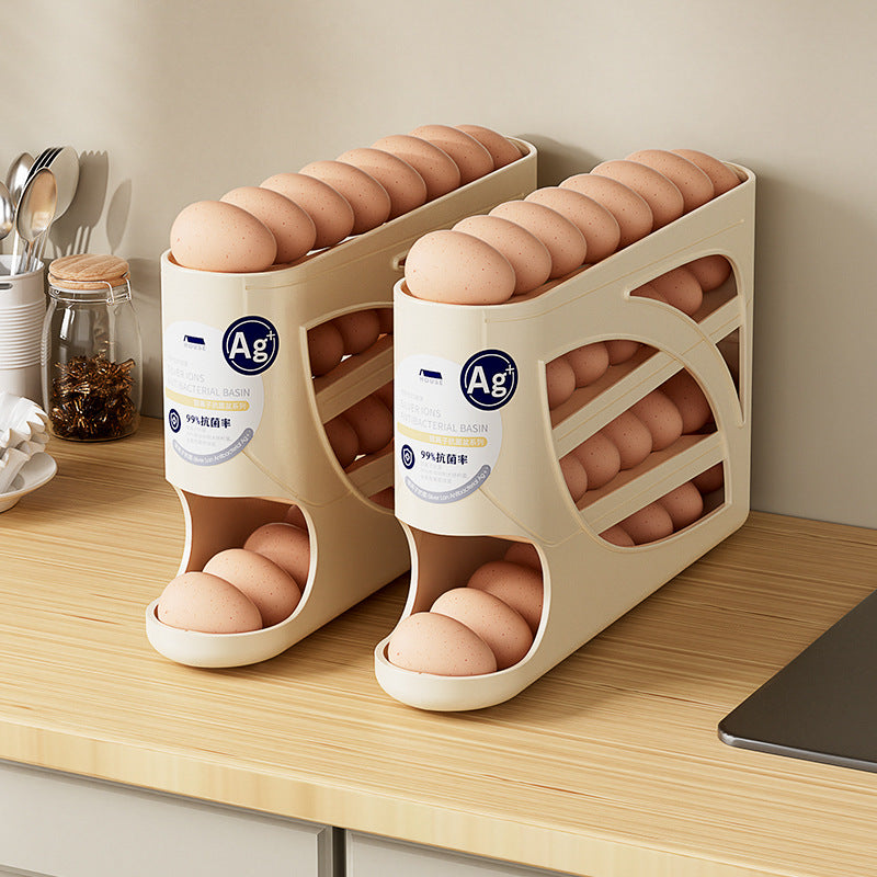 Rolling Egg Storage Box with Auto Dispense