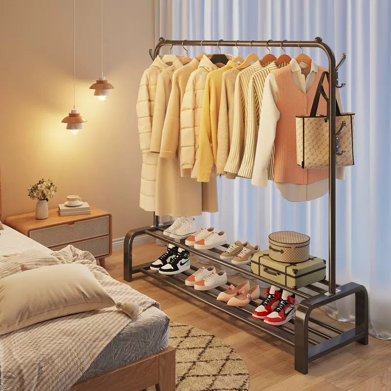 Removable Foldable Floor Clothes Rack Indoor