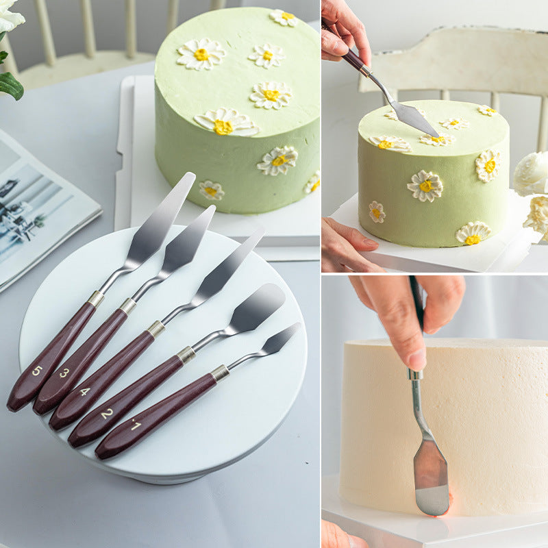 Cream & Chocolate Spatula Set – Cake Decorating Tools