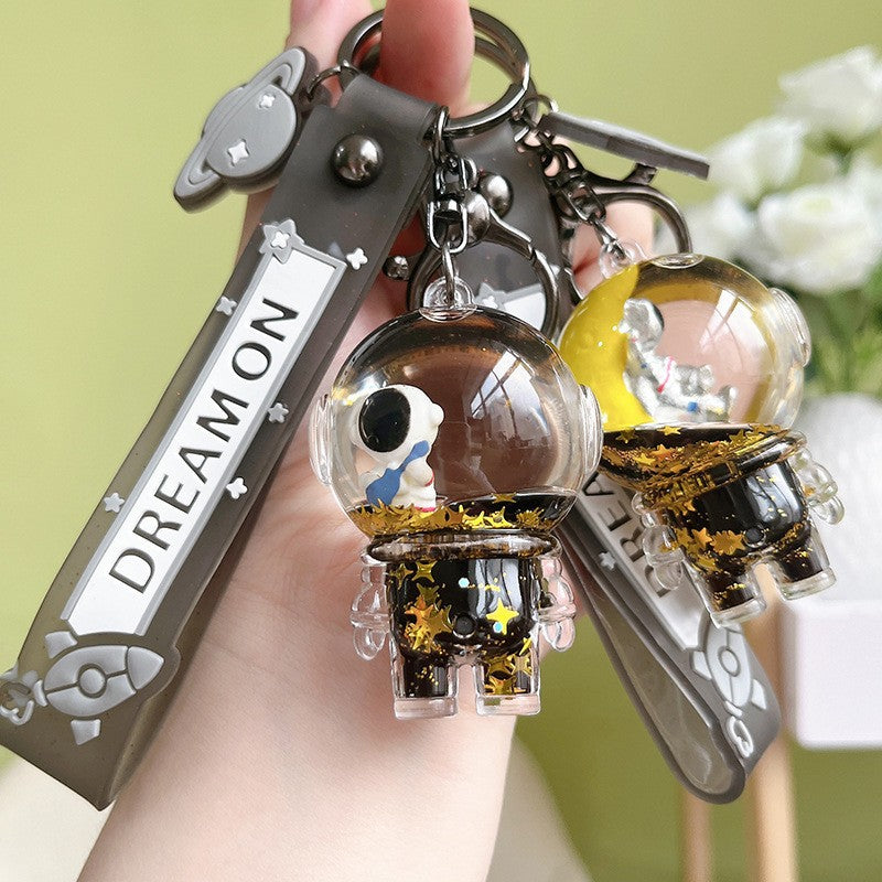 Acrylic Quicksand Bottle Keychain – Fun Cartoon Charm