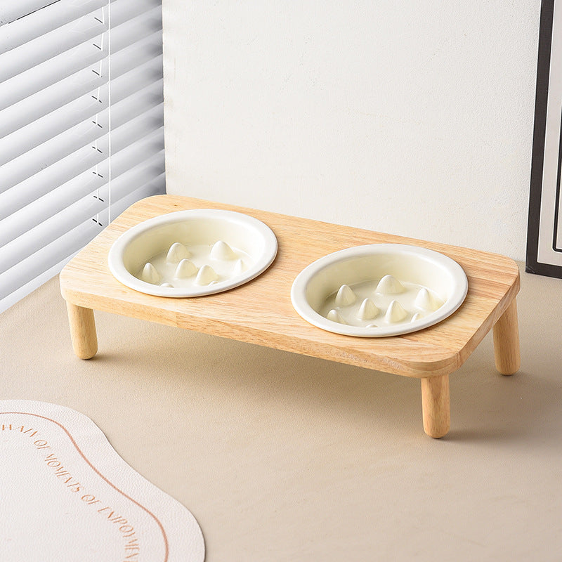 Ceramic Slow Food Bowl with Cervical Support – Anti-Choke Cat & Dog Bowl Nepal