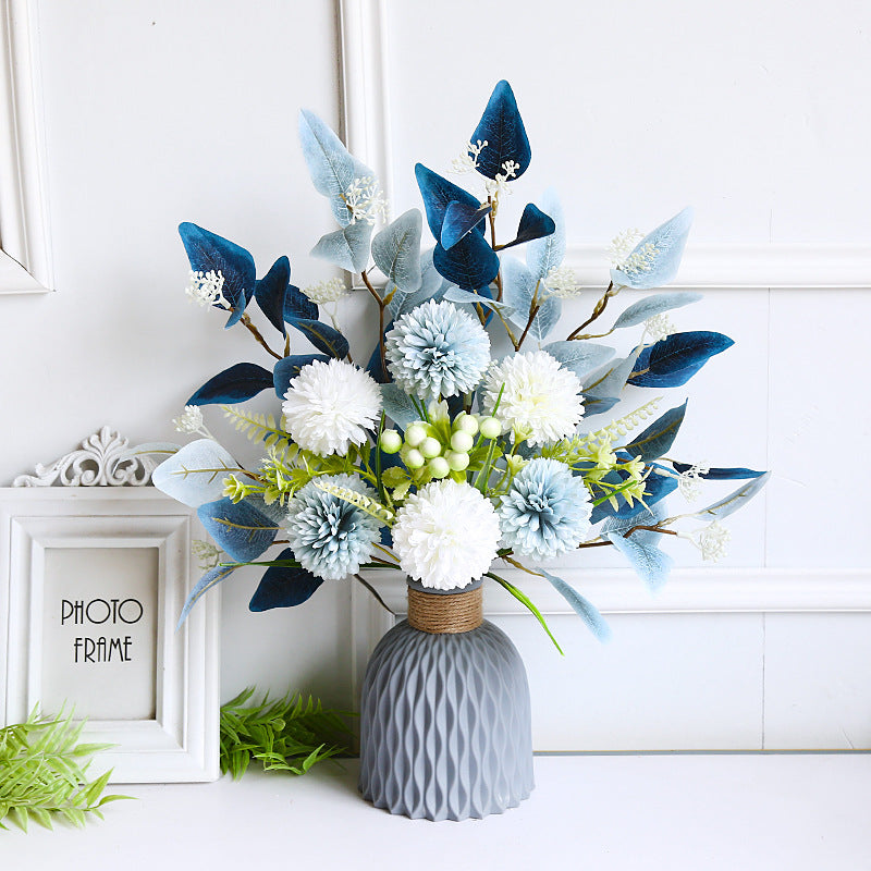 Artificial Silk Flower Bouquet – Simulated Floral Arrangement for Desktop, Dining Table & Living Room Home Decoration