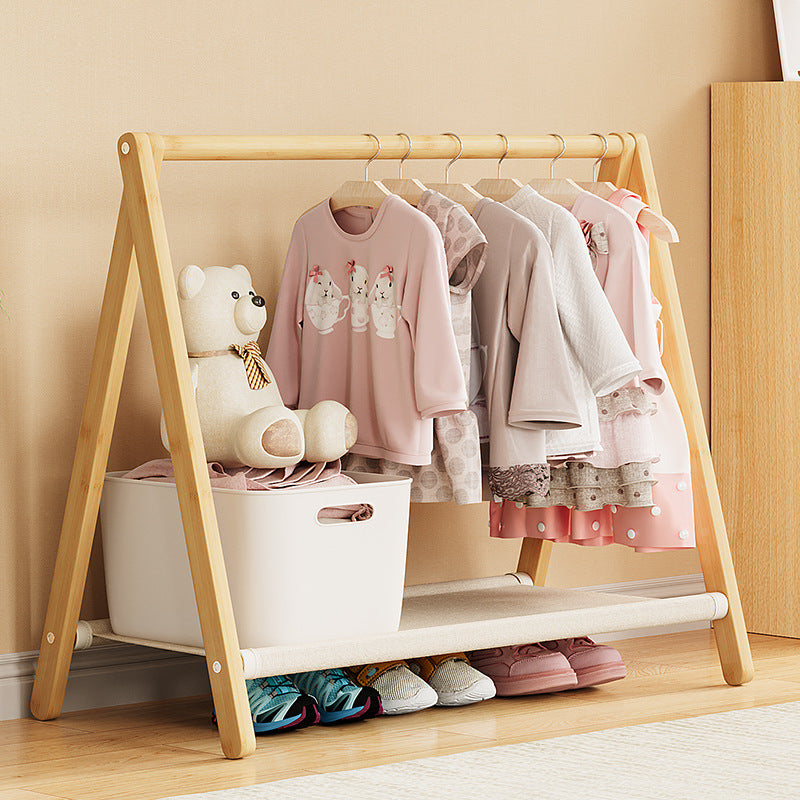 Children's Folding Clothes Rack Floor Baby Hanger