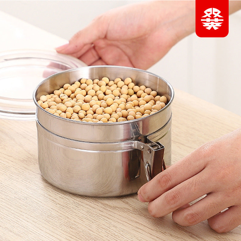Stainless Steel Food & Grain Storage Canisters (4 Pc)