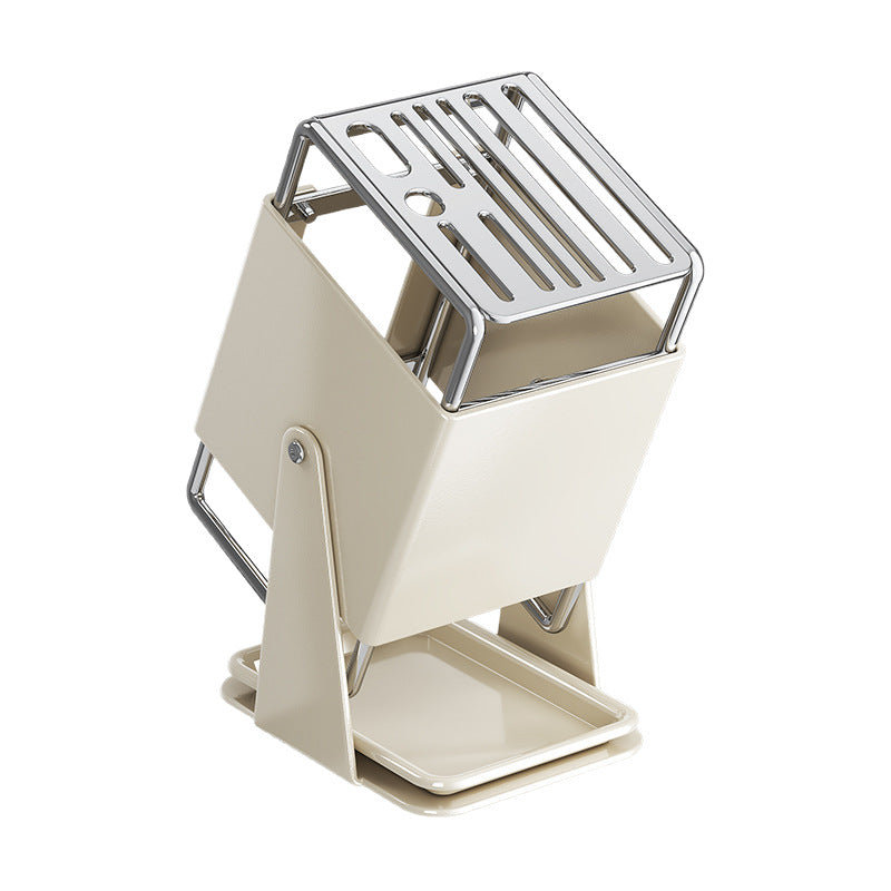 Stainless Steel Rotary Knife Holder – Drainable Design