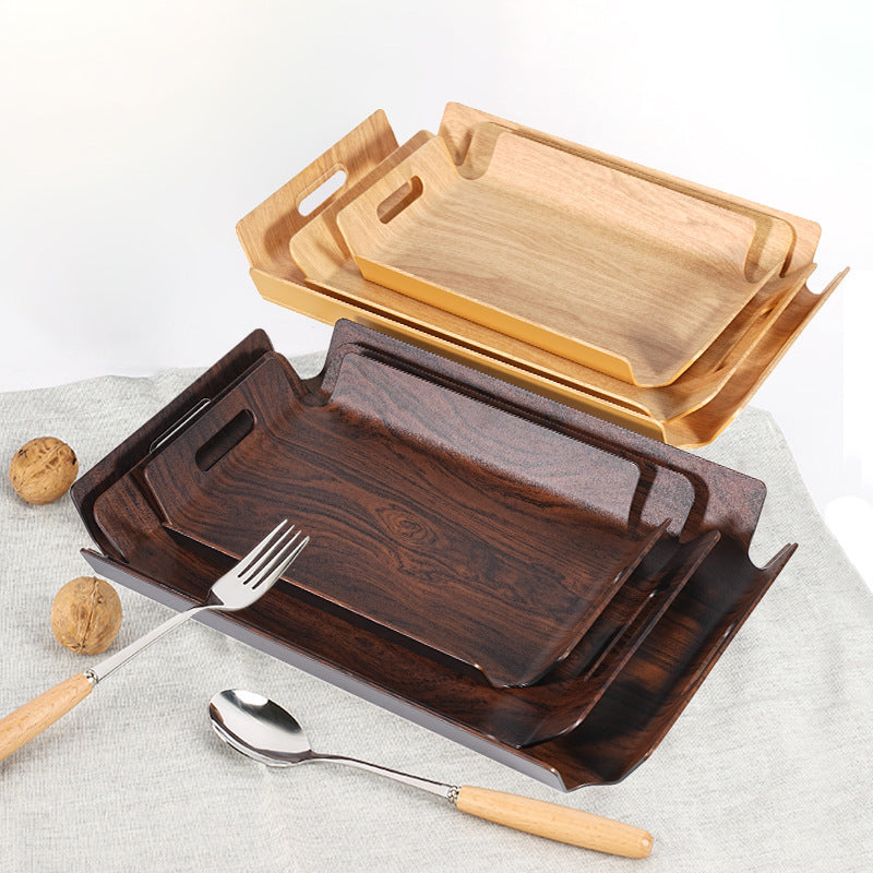 Wooden Bakery Tray - Solid Cake Display Plate