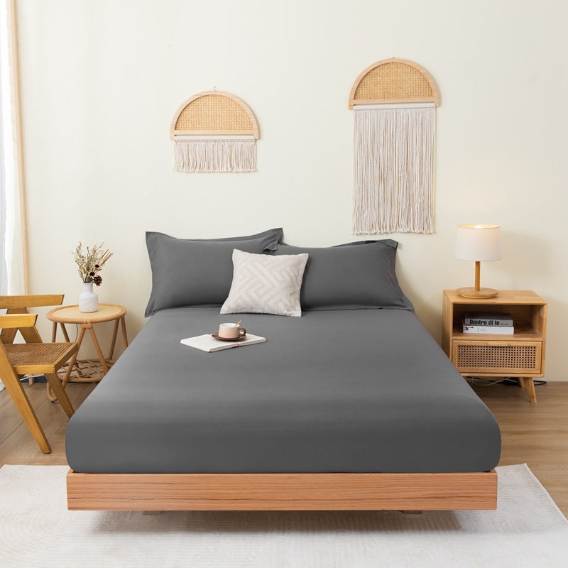 Solid Color Brushed Fitted Sheet