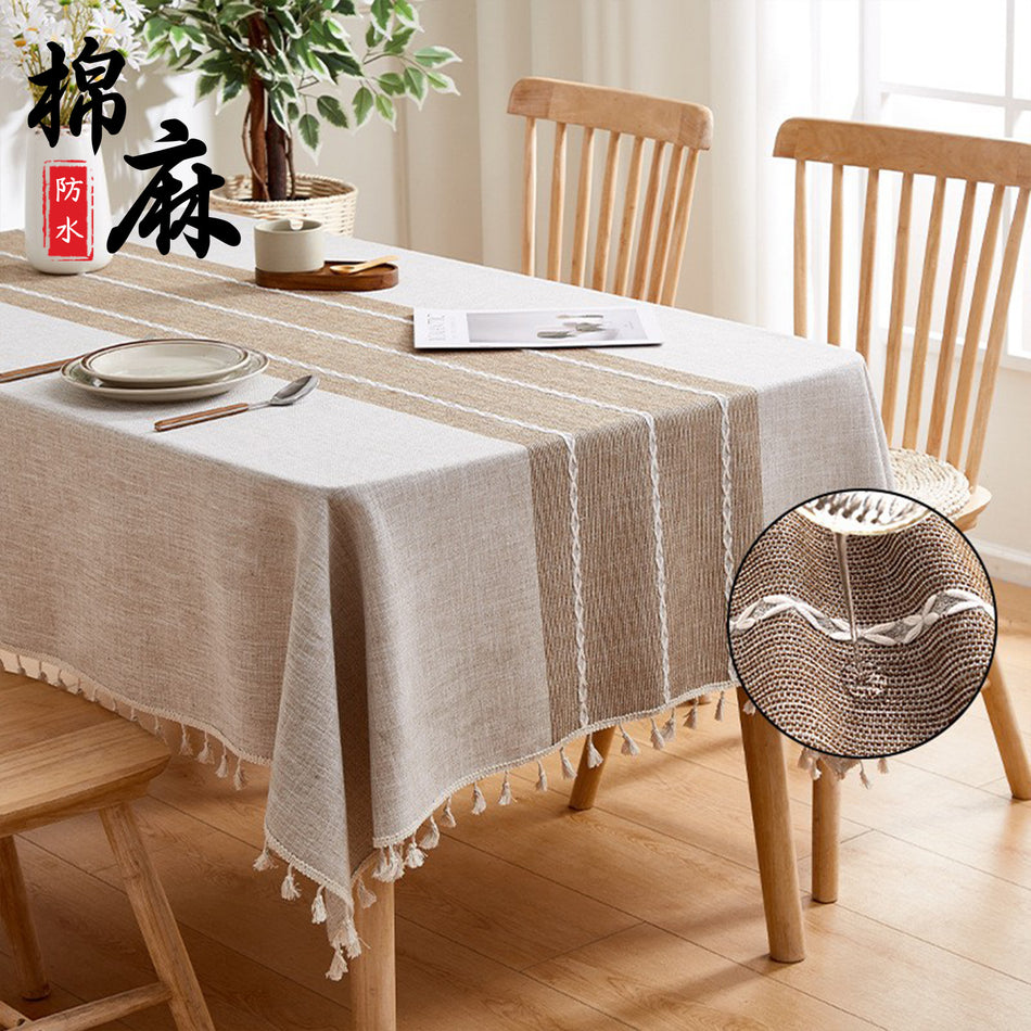 Cotton Linen Waterproof Tablecloth – INS Fresh Coffee & Dining