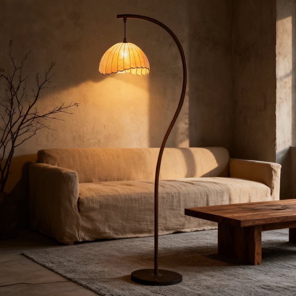 Wabi-Sabi Antique Floor Lamp Sofa Living Room Reading Corner