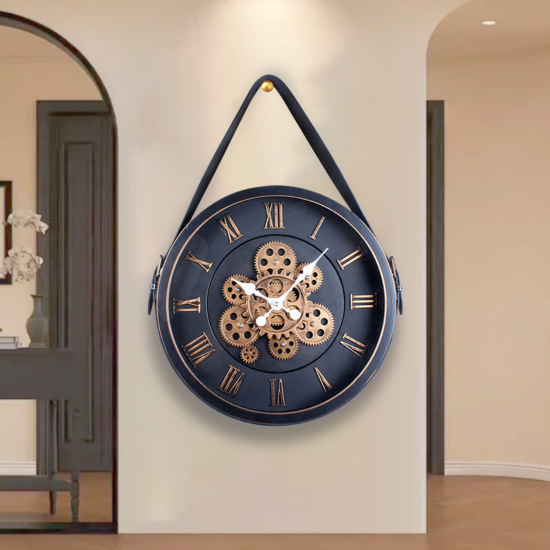 Retro Gear Art Wall Clock for Living Room