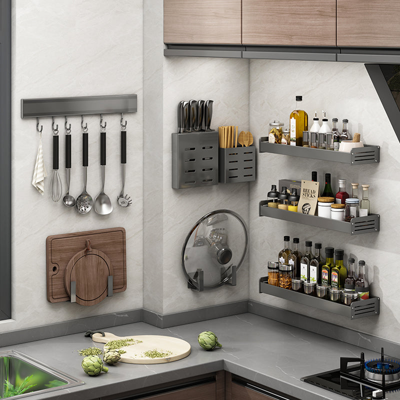 Stainless Steel Wall-Mounted Kitchen Storage Rack