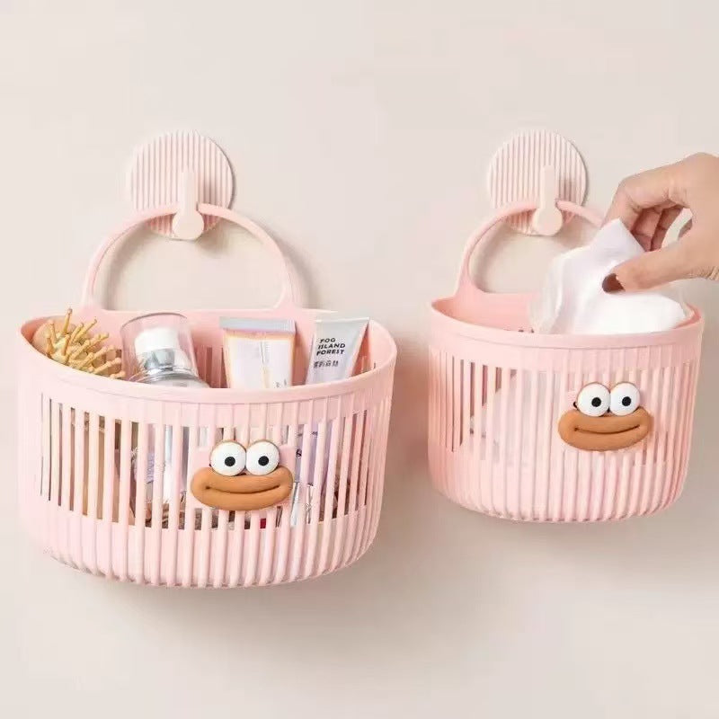 Wall-Mounted Hanging Storage Basket | Bathroom & Kitchen Use