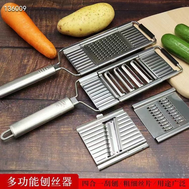 Stainless Steel Grater & Slicer | 3-in-1 Kitchen Vegetable Cutter